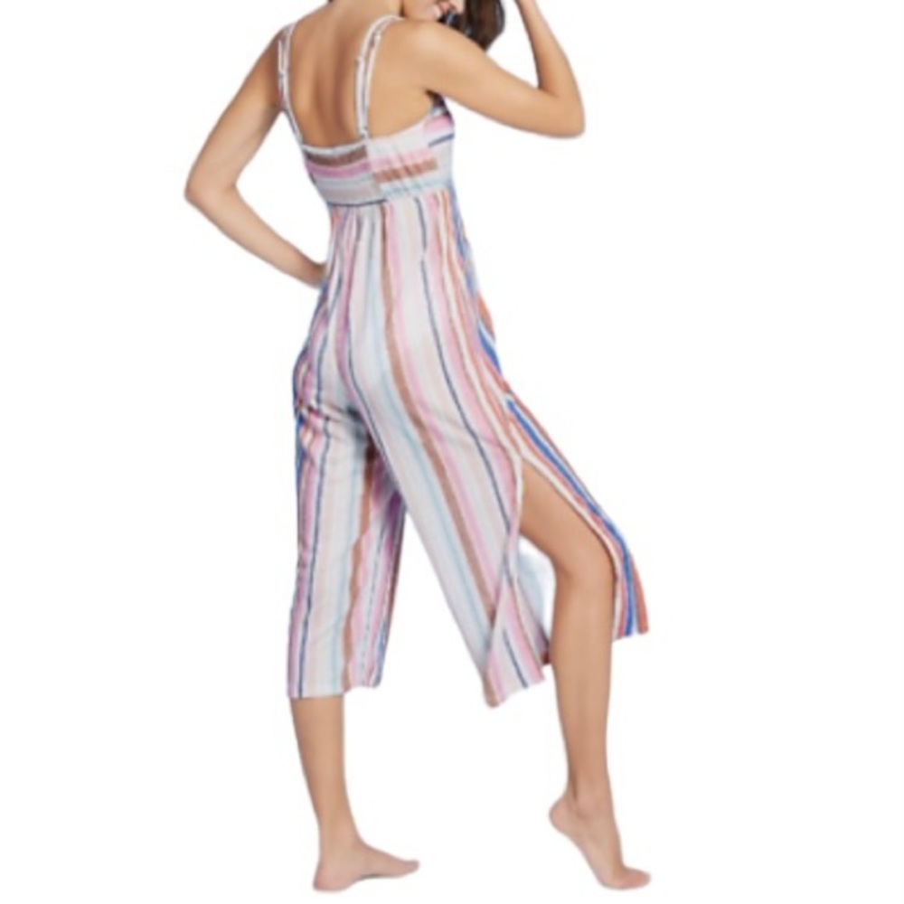 XHILARATION Cropped Swimsuit Cover Up Jumpsuit | L - Picture 3 of 14